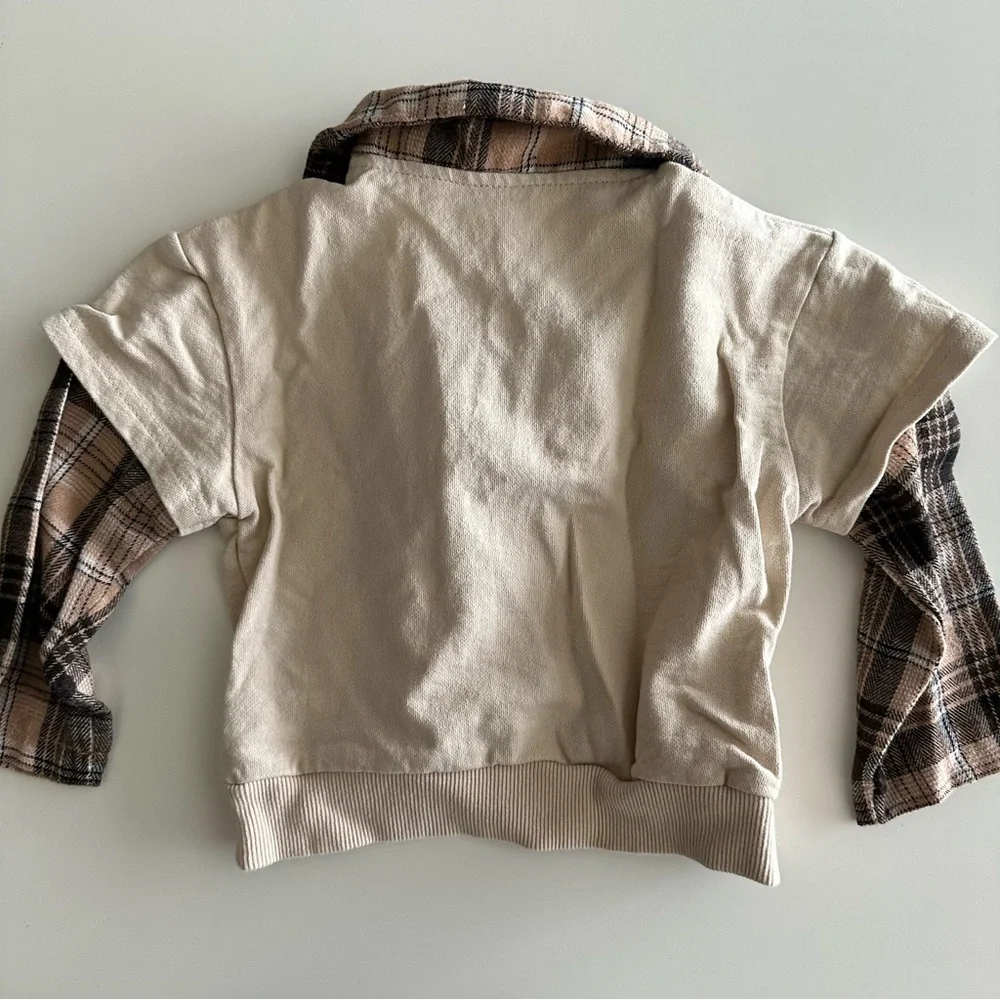Toddler Khaki Button Down Matching Set Size 2T